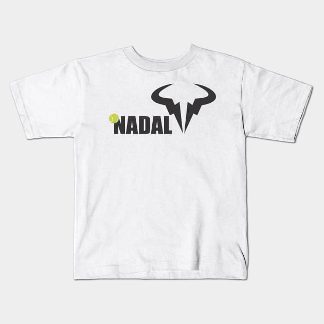 Rafael Nadal Kids T-Shirt by arashbeathew